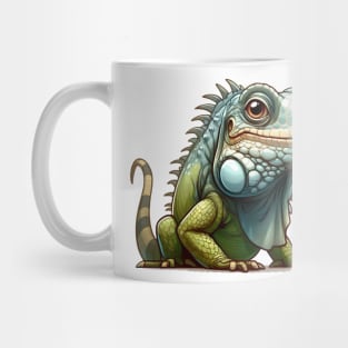 Elderly Iguana Illustration Mug